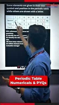 Periodic Table Numericals & PYQs 🔥I Class 10 #shorts #nvsir
