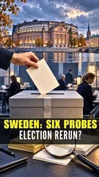 Sweden’s Election Under Scrutiny: Six Fraud Probes - Could There Be a Rerun?