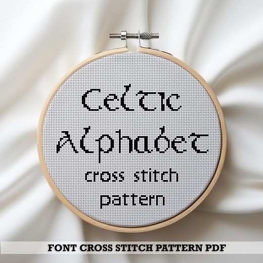 Celtic Alphabet Cross Stitch Font Pattern (PDF) - Etsy