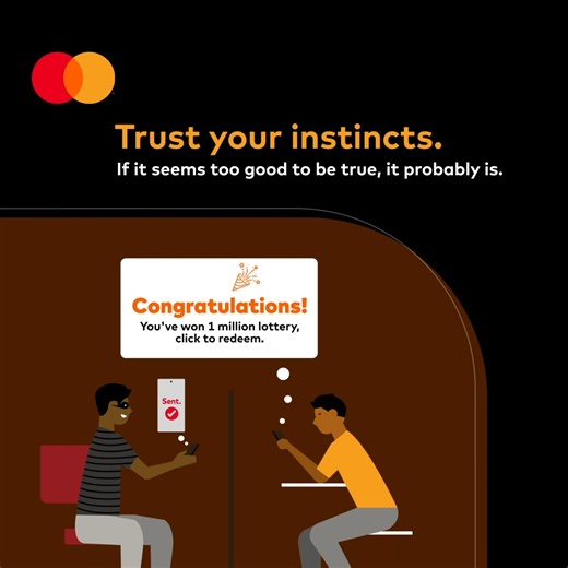 3.9K views · 29 reactions | Online frauds are masters of disguise and can come at you when you least expect it. A hasty click could cost you your money and leave you with a terrible experience. Keep calm and cross-check for facts first. #StaySafe #Mastercard #Safety101 #ChooseSafety #ChooseMastercard | Mastercard | Facebook