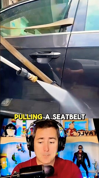 Power Washer on a Seatbelt