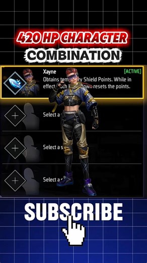 420 Hp Character Combination | Br Rank & Cs Rank Unlimited Hp Combination | Xayne Skill Combination