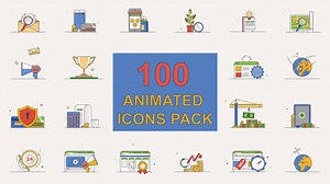 100  Icons Pack Animated Icons