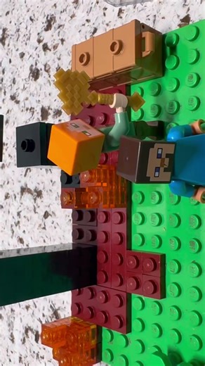 Minecraft Ruined Nether Portal & Steve & Alex Lego Minecraft Animation #lego #moclego #minecraft