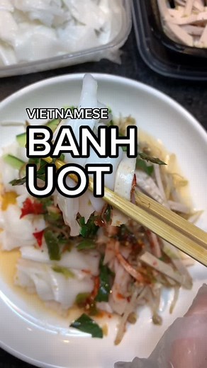 Vietnamese Rice Sheets with Pork Ham - Banh Uot Cha Lua 🥢 #homemade #recipe #vietnamesefood #foodontiktok