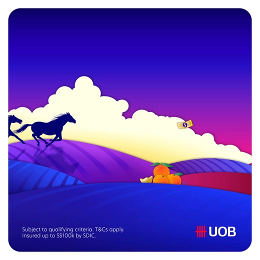 Leap into a year of good fortune! Get up to S$380 cash* and earn chances to be one of 18 lucky draw winners to walk away with S$1,088 each when you save with UOB! The more you save, the more chances you get to win. Don’t have a UOB savings account yet? Apply online and get an additional S$308 bonus cash*. *Subject to qualifying criteria. T&Cs apply. Insured up to S$100k by SDIC. | UOB
