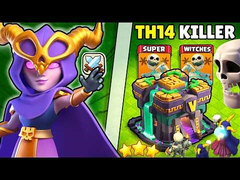 Most ULTIMATE TH14 Super WItch Attack Strategy!! Best (TOP 2) Th14 Super Witch Attacks