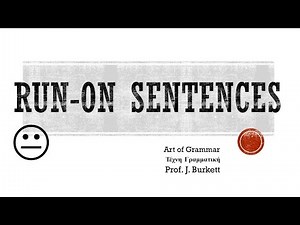 Run-On Sentences
