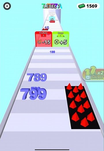 Number Merge Run gameplay (Level 7 and 8)