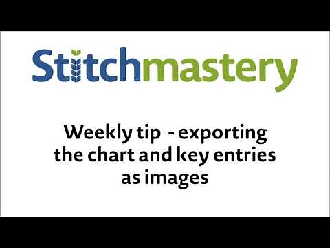 Exporting chart and key entries as images - Stitchmastery weekly tip
