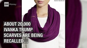 About 20,000 scarves made in China for Ivanka Trump's fashion line are being recalled because they fail to meet federal flammability standards. While Donald J. Trump and Ivanka Trump both lend their names to products made in China, the GOP candidate has slammed U.S. companies for manufacturing products outside the U.S. http://cnnmon.ie/1RGF1hl | CNN Business