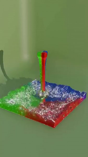 Colorful Water Explosion 💦🌈 | Satisfying 3D Animation |Blender simulation