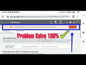 Your Account isn't Active - Your ads aren't running because your account has been canceled - Solve