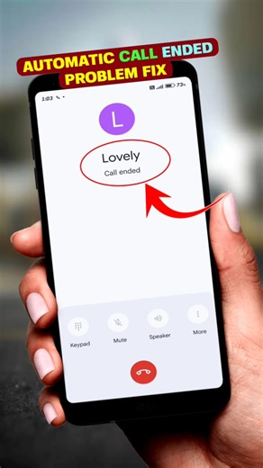 👆Call Ended Problem On Android Fix ⚡ automatically call ended problem #shorts #smartphone #mobile