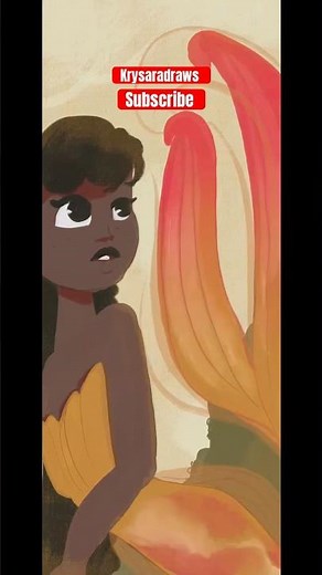 Drawing a mermaid in procreate.