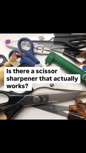 Do you know of a way to sharpen scissors? Have you a tool that actually works or other tip or trick? I have a pile of blunt scissors. I take them to workshops- and before I know it my lovely creative participants have used fabric scissors on paper 😩 Or my kids have borrowed them… you know how it goes. I’ve tried my mini tool sharper, sandpaper and tin foil. Looking forward to your tips. thanks #scissors #sharpeningblades #sharpeningscissors #sharpscissors #fabricscissors | Lois Blackburn, artis