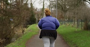 4k Overweight Woman Walking On Trail Stock Footage Video (100% Royalty-free) 26259890 | Shutterstock