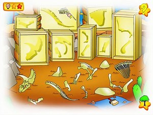 Caillou Dinosaur Digging Cartoon Animation PBS Kids Game Play Walkthrough