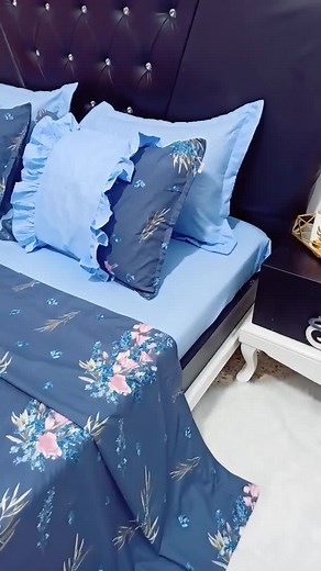 Elegant Bedroom Setup with Floral Bedding | TikTok