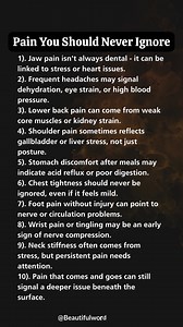 Pain You Should Never Ignore | Beautiful Words