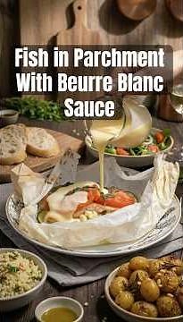 Fish in Parchment with Beurre Blanc Sauce | Easy Elegant French Seafood Recipe