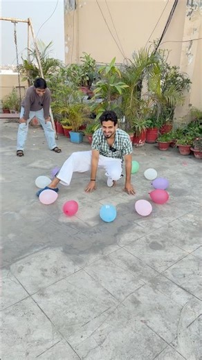 Burst All The Balloon Challenge🤣 #shorts