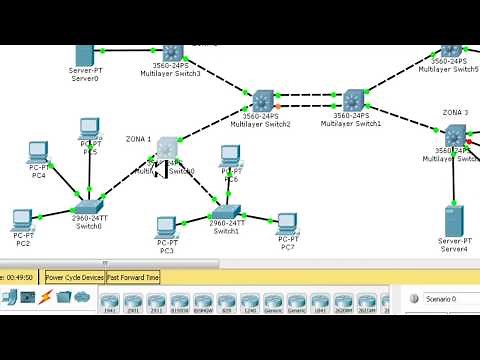 CONFIGURACION DE VLAN, DHCP Y ENRUTAMIENTO EN SWITCH MULTICAPA 3560 - packet tracer