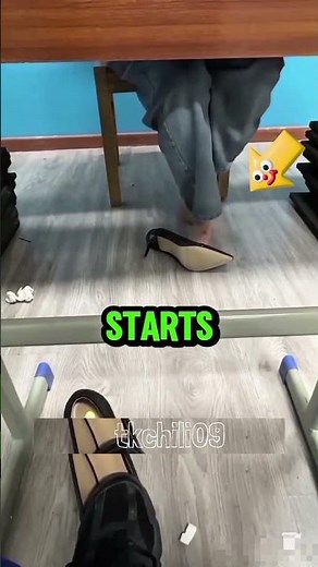 The Shoe Trick Under the Table… A Moment That Turned Scary! 😮 #shortsfeed