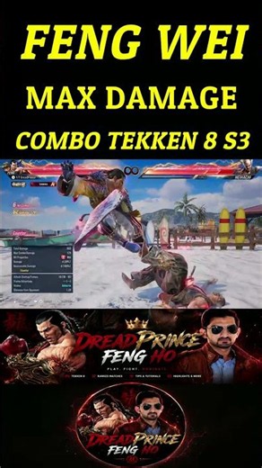 Tekken 8 Season 3 Feng Most Beautifull & Stylish Combo #tekken8 #tekken7 #tekken #shorts #feng #yt