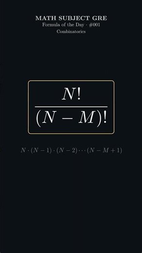 Counting Injective Functions | Math Subject GRE Formula of the Day #1 | #maths