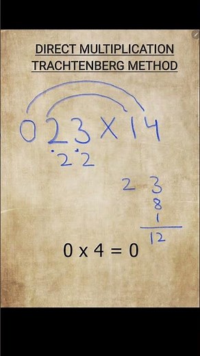 Direct method in Trachtenberg system #mathogenius #mathtricks