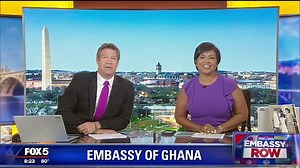 Fox 5 DC stopped by to visit our Embassy and the Ambassador's residence. It was a beautiful experience with Allison Seymour discussing Ghana, our history, our food, and the Year of Return. Thank you Fox 5. ❤️🇬🇭 | Embassy of Ghana in Washington DC, USA