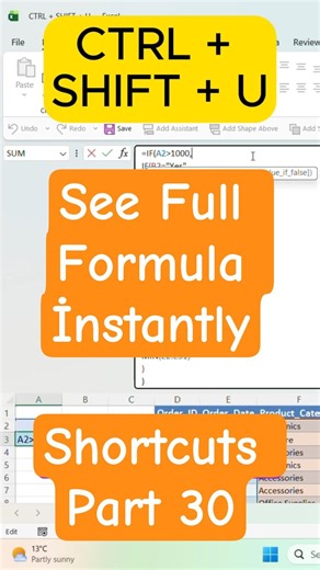 See Long Excel Formulas Clearly with This Secret Shortcut.