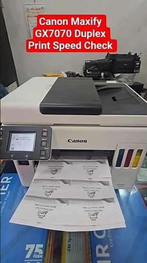 Canon Maxify GX7070 Duplex All-in One Color printer Copy Speed Check print Speed Check #SpeedCheck