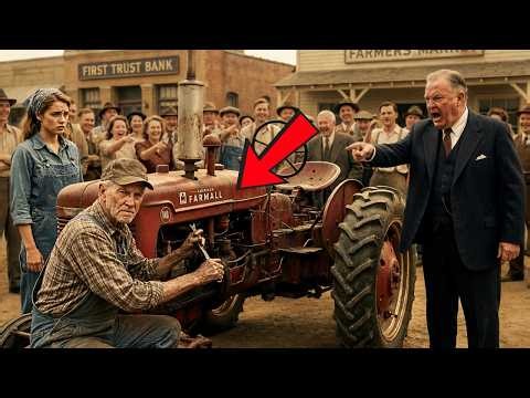 Everyone Laughed as He Fixed a Poor Woman’s Tractor — Unaware She Owned the Biggest Farm in America