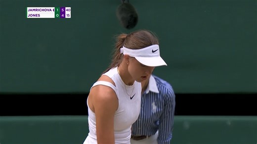 Joy for Jamrichova 🌟 The Slovakian defeats Australia's Emerson Jones 6-3, 6-4 to win her second girls' singles Grand Slam title of 2024 💪 #Wimbledon | Wimbledon