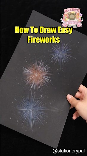 How To Draw Easy Fireworks? 🎆 #shorts