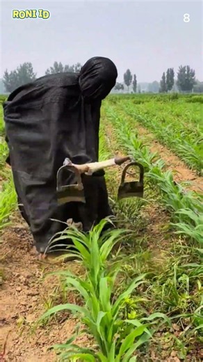Smart technique of loosening the soil using traditional tools #shorts