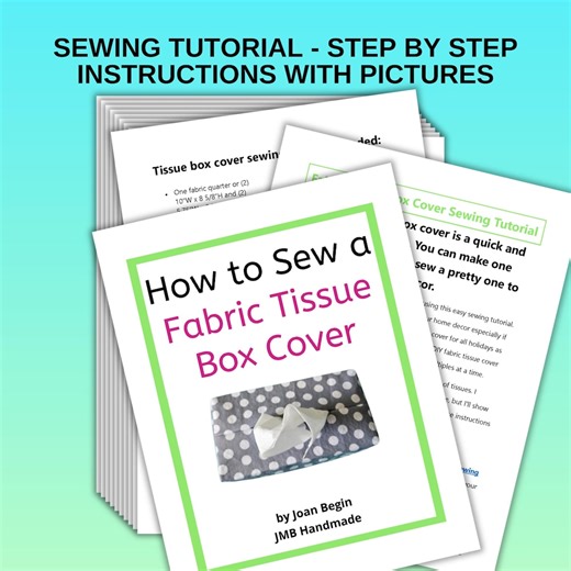 Fabric Tissue Box Cover Sewing Tutorial: Quick DIY Pattern (PDF)