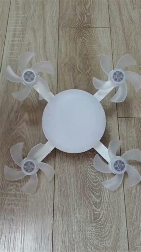 A lamp and fan in four sides can be turned on and off easily using its remote control device #viral