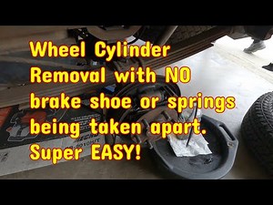 How to remove and replace a wheel cylinder without disturbing the shoes or springs SUPER EASY