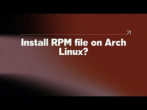 Install RPM file on Arch Linux?