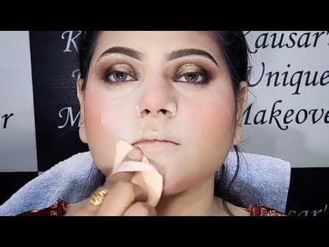 Easy bridal makeup cut crease eye. Kausar makeup official