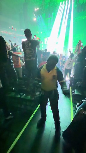 Seguridad en concierto: Un guardia muy animado