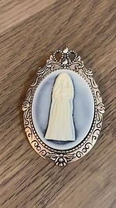 The Ghost Bride Victorian cameo brooch. #ghostbride #hauntedmansion #jewelry #jewelrydesigner #aosdesign #halloween #halloweenjewelry #gift | AOS Design | Facebook