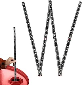 UNIFAMILY 2PCS Fuel Tank Measuring Stick 10 Fold to 78", Wooden Oil Tank Measuring Stick, Oil Tank Gauge Measuring Stick, Folding Measuring Stick Ruler for Oil Tank