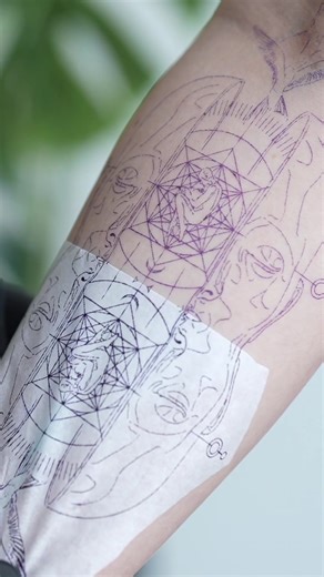 Tattoo Creation Process: Geometric and Artistic Designs
