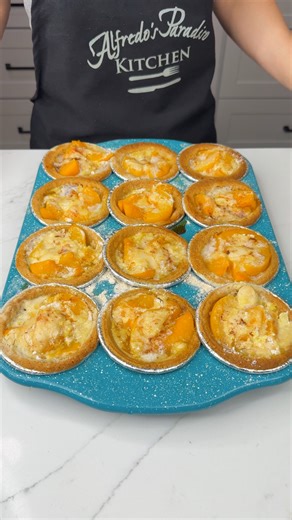 This easy dessert is a winner! I make mini peach cobbler pies using graham cracker pie crusts. | Alexandra’s Kitchen