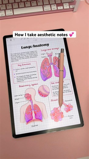 How I take aesthetic notes 💕 | Samsung tablet | digital note taking