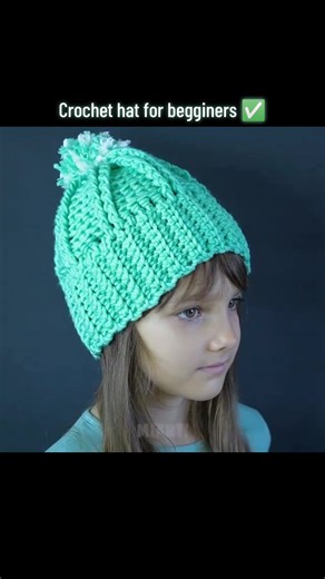 Gorro a crochet para principiantes 😍 #crochettutorial #crochetparaprincipiantes #gorrosacrochet